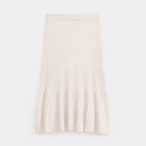 NWT Frank & Oak // The Ribbed Midi Skirt in Natural Beige - Picture 5 of 5